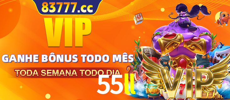 Banner promocional do 55ll oferecendo 100% de recompensas adicionais contínuas para quem fizer o login diário (Daily sign-in), com um mascote de coelho.