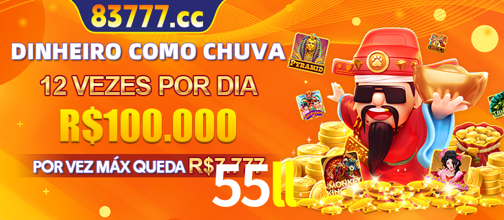 Banner do programa de recompensas Recomende para amigos do 55ll, detalhando os bônus por convidar amigos, com prêmios que chegam a R$288.888.