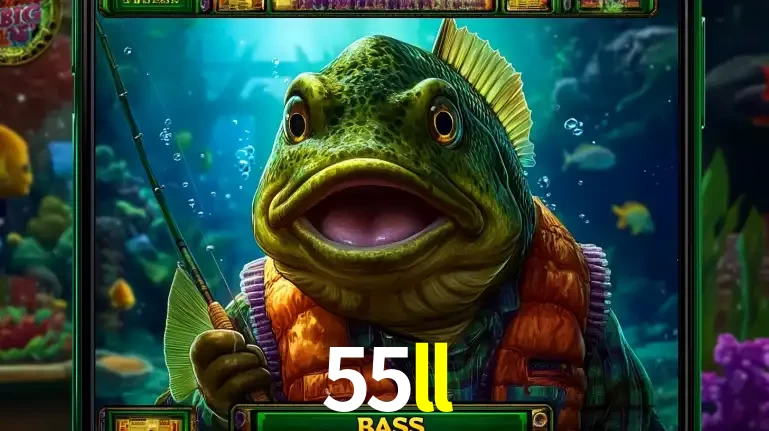 Personagem de peixe pescador do popular jogo de slot com tema de pescaria, uma das emocionantes opções de caça-níqueis para jogar e ganhar no cassino 55ll.