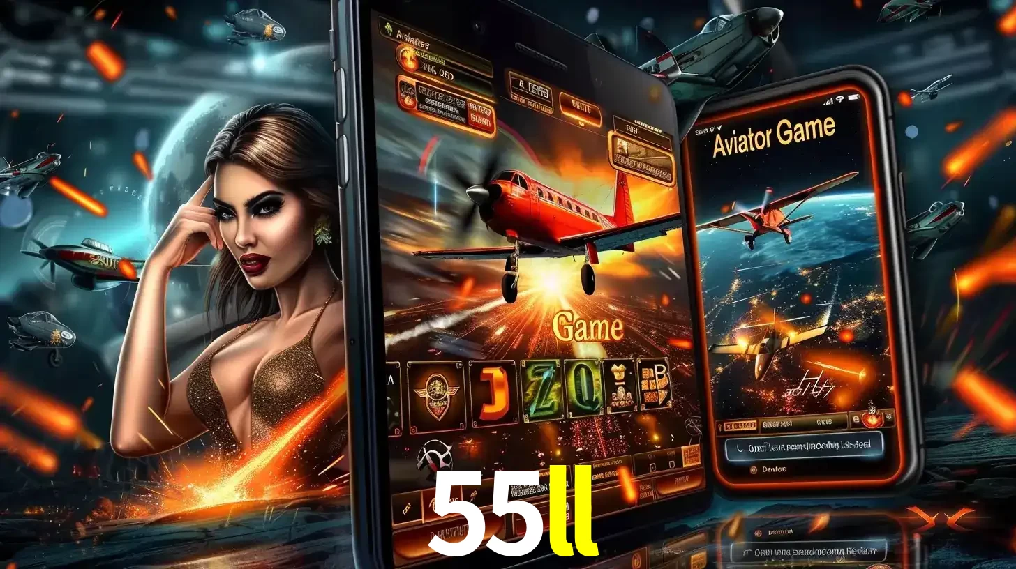 Mulher estilosa cercada por telas que exibem a jogabilidade do Aviator, capturando a intensidade e a estratégia deste popular crash game oferecido pelo 55ll.